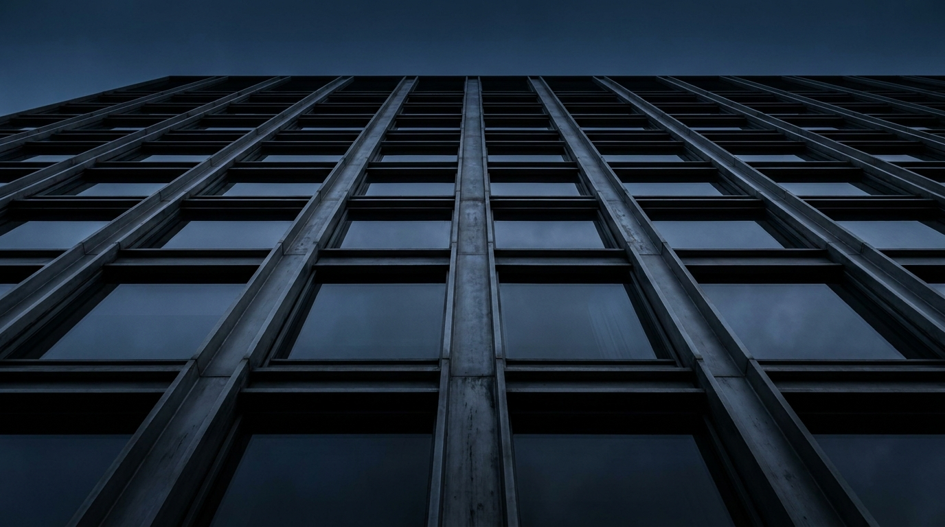 Glass curtain wall facade